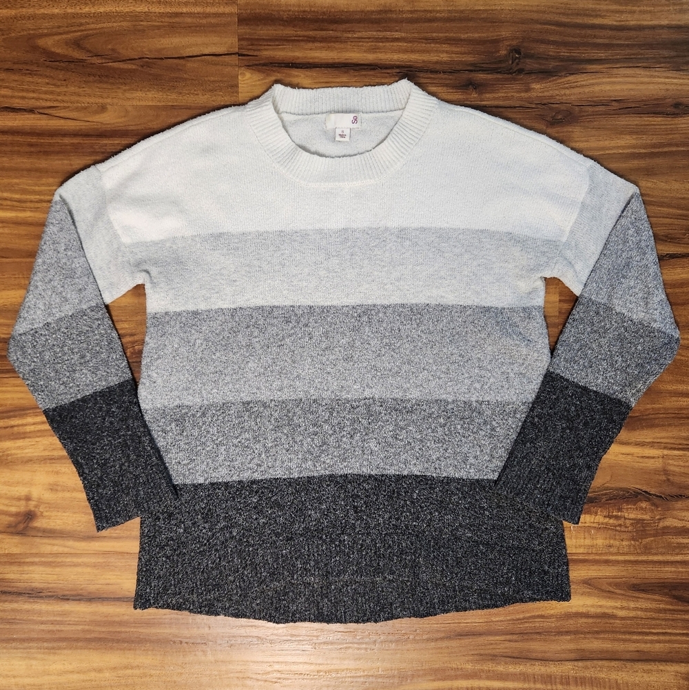 So Striped Gray Sweater Size Small